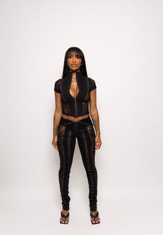 Lace Lowrise Lee Pant